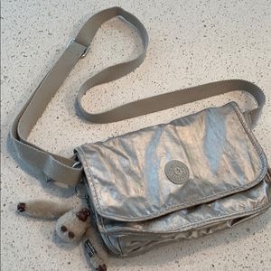 Kipling metallic silvery crossbody bag